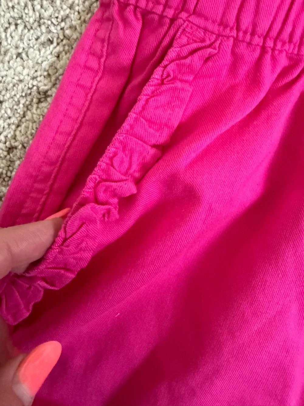NWT KIDS GIRLS Ruffle-Trim High Waist Shorts in Hot Pink SIZE 12